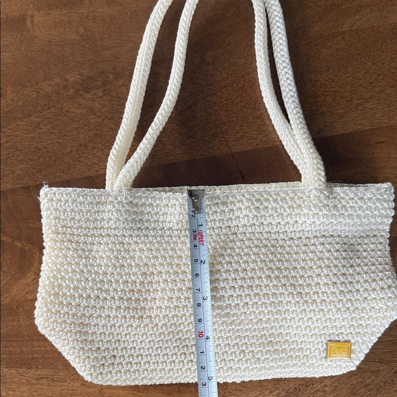 The Sak Cream crocheted mini Shoulder Tote - Picture 3 of 9